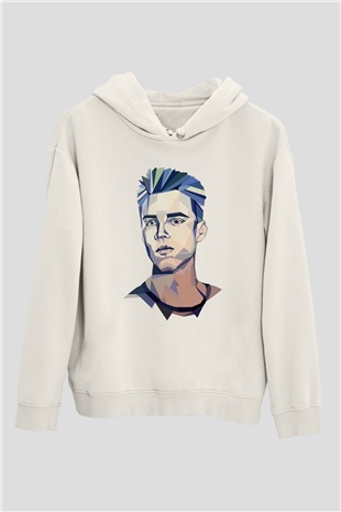 Avicii Beyaz Unisex Kapüşonlu Sweatshirt