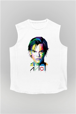 Avicii Beyaz Unisex Kolsuz Tişört