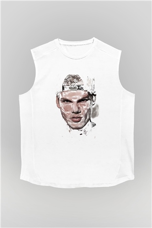 Avicii Beyaz Unisex Kolsuz Tişört