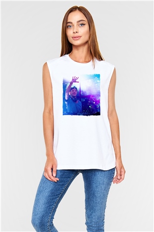 Avicii Beyaz Unisex Kolsuz Tişört
