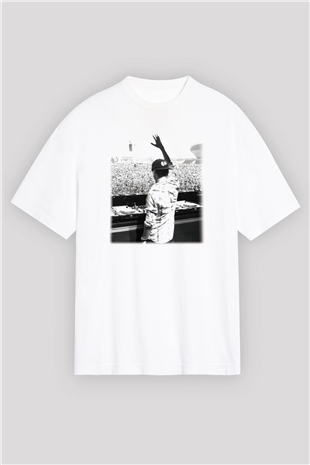 Avicii Beyaz Unisex Oversize Tişört T-Shirt