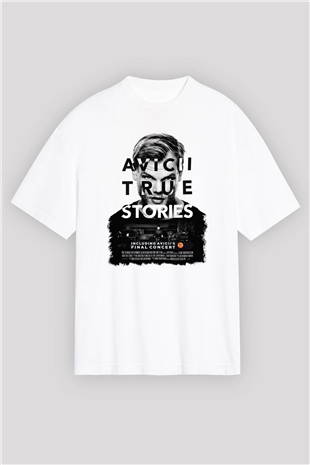 Avicii Beyaz Unisex Oversize Tişört T-Shirt