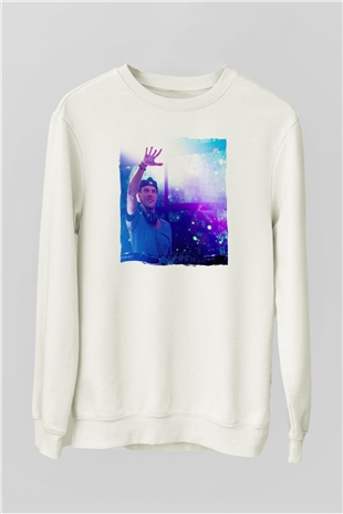 Avicii Beyaz Unisex Sweatshirt