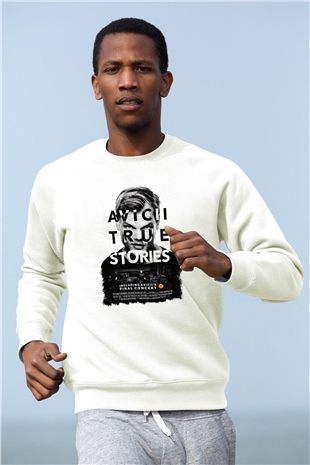 Avicii Beyaz Unisex Sweatshirt