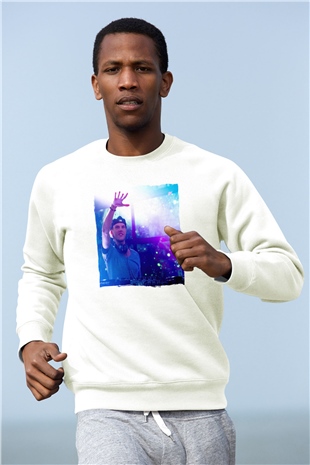 Avicii Beyaz Unisex Sweatshirt