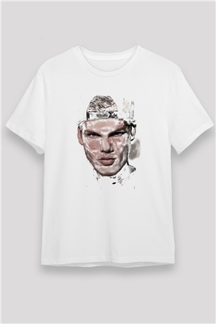 Avicii Beyaz Unisex Tişört T-Shirt - TişörtFabrikası
