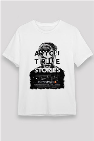 Avicii Beyaz Unisex Tişört T-Shirt - TişörtFabrikası