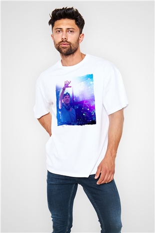 Avicii Beyaz Oversize Tişört Oversize T-shirt - TişörtFabrikası