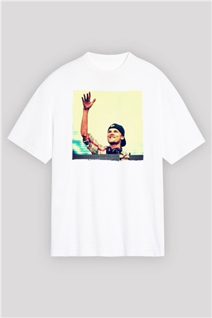 Avicii Beyaz Oversize Tişört Oversize T-shirt - TişörtFabrikası
