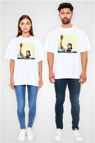 Avicii Beyaz Oversize Tişört Oversize T-shirt - TişörtFabrikası