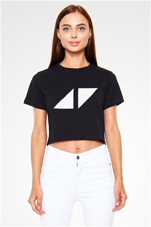 Avicii Siyah Crop Top Tişört