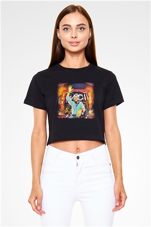 Avicii Siyah Crop Top Tişört