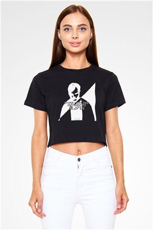 Avicii Siyah Crop Top Tişört