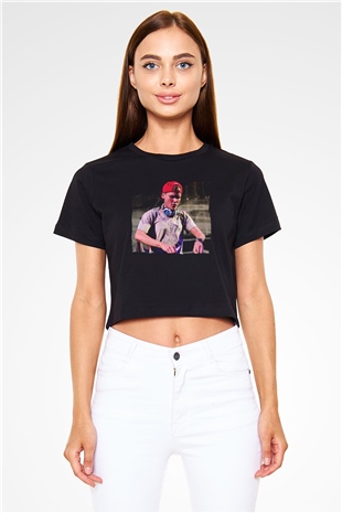 Avicii Siyah  Crop Top Tişört