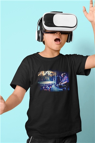 Avicii Siyah Unisex Çocuk Tişört