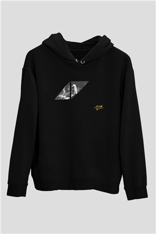 Avicii Siyah Unisex Kapüşonlu Sweatshirt