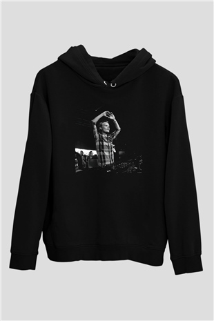 Avicii Siyah Unisex Kapüşonlu Sweatshirt