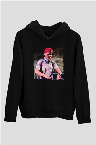 Avicii Siyah Unisex Kapüşonlu Sweatshirt
