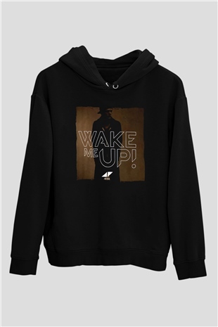 Avicii Siyah Unisex Kapüşonlu Sweatshirt