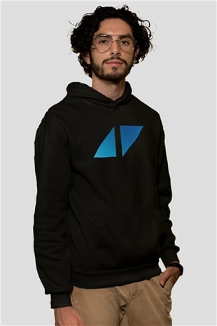 Avicii Siyah Unisex Kapüşonlu Sweatshirt