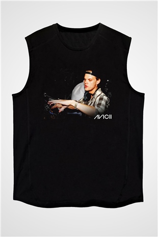 Avicii Siyah Unisex Kolsuz Tişört