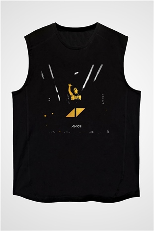 Avicii Siyah Unisex Kolsuz Tişört