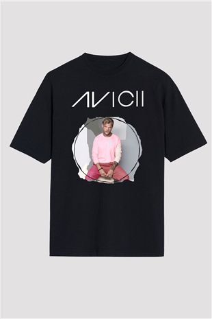 Avicii Siyah Unisex Oversize Tişört T-Shirt