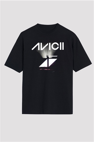 Avicii Siyah Unisex Oversize Tişört T-Shirt