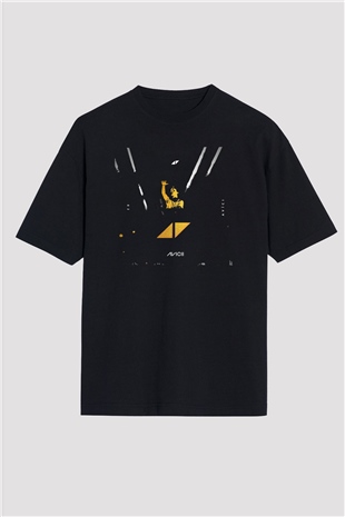 Avicii Siyah Unisex Oversize Tişört T-Shirt