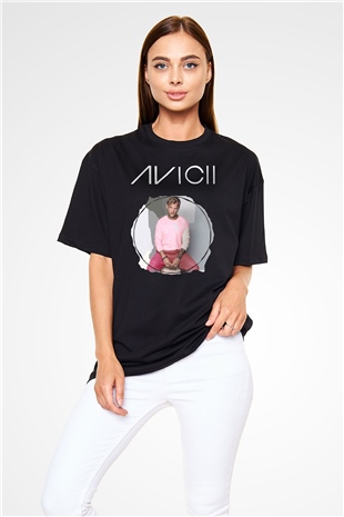 Avicii Siyah Unisex Oversize Tişört T-Shirt
