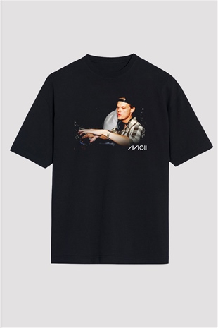 Avicii Siyah Unisex Oversize Tişört T-Shirt