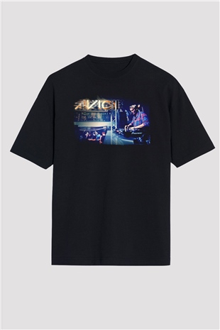 Avicii Siyah Oversize Tişört Oversize T-shirt - TişörtFabrikası
