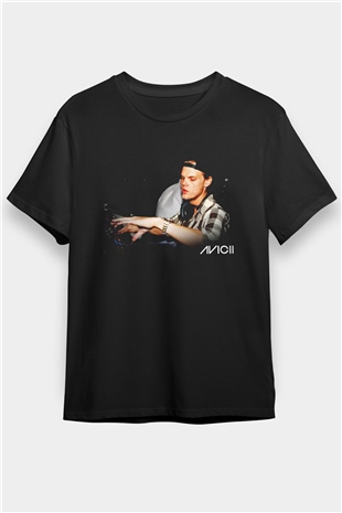 Avicii Siyah Unisex Tişört T-Shirt - TişörtFabrikası