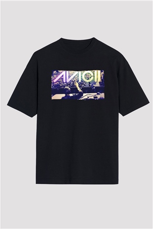 Avicii Siyah Oversize Tişört Oversize T-shirt - TişörtFabrikası
