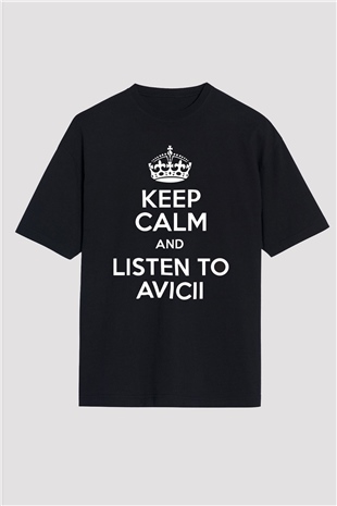 Avicii Siyah Oversize Tişört Oversize T-shirt - TişörtFabrikası