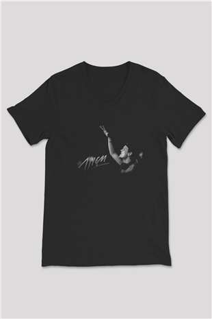 Avicii Siyah Unisex V Yaka Tişört