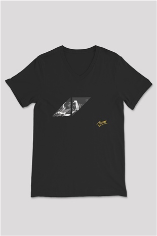 Avicii Siyah Unisex V Yaka Tişört