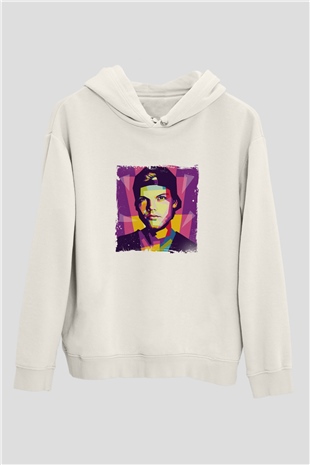 AviciiBaskılı Beyaz Hoodie