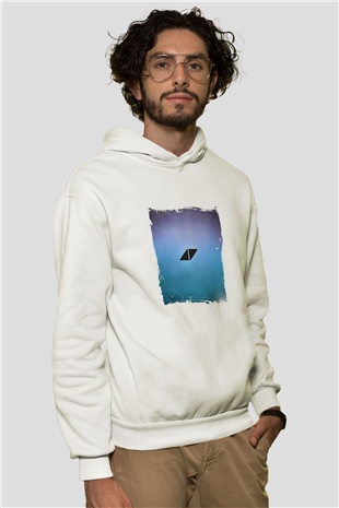AviciiBaskılı Beyaz Hoodie