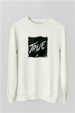 AviciiBaskılı Beyaz Sweatshirt