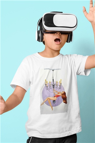 Avizeci Beyaz Unisex Çocuk Tişört