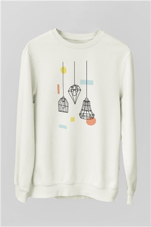 Avizeci Beyaz Unisex Sweatshirt