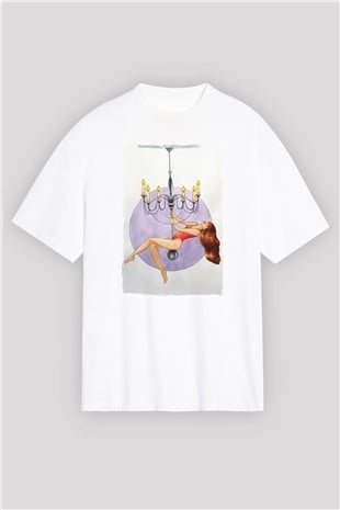 Avizeci Beyaz Oversize Tişört Oversize T-shirt - TişörtFabrikası