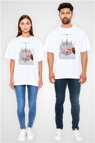 Avizeci Beyaz Oversize Tişört Oversize T-shirt - TişörtFabrikası