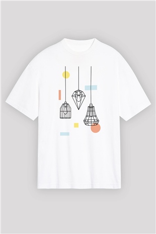 Avizeci Beyaz Oversize Tişört Oversize T-shirt - TişörtFabrikası