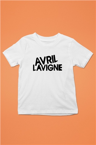 Avril Lavigne Baskılı Beyaz Unisex Çocuk Tişört