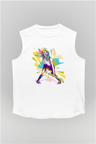 Avril Lavigne Beyaz Unisex Kolsuz Tişört