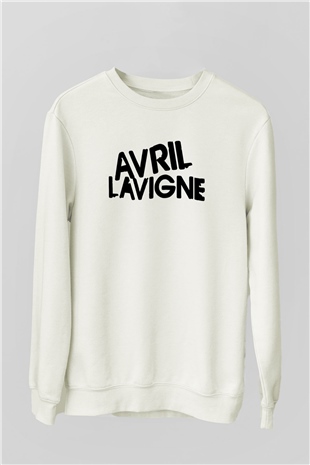 Avril Lavigne Beyaz Unisex Sweatshirt