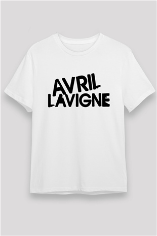 Avril Lavigne Beyaz Unisex Tişört T-Shirt - TişörtFabrikası