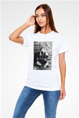 Avril Lavigne Beyaz Unisex Tişört T-Shirt - TişörtFabrikası